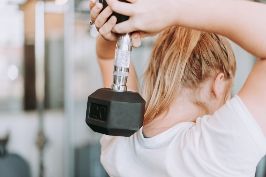 Tired of Skipping Your Fitness Routine? Then Being Home the Gym! dumbbell overhead